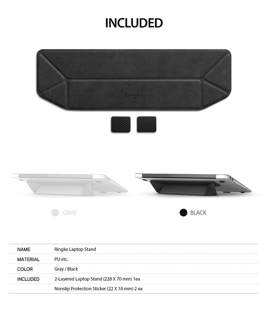 Laptop Stand | Ringke [Stand] Portable Foldable Adjustable Lightweight