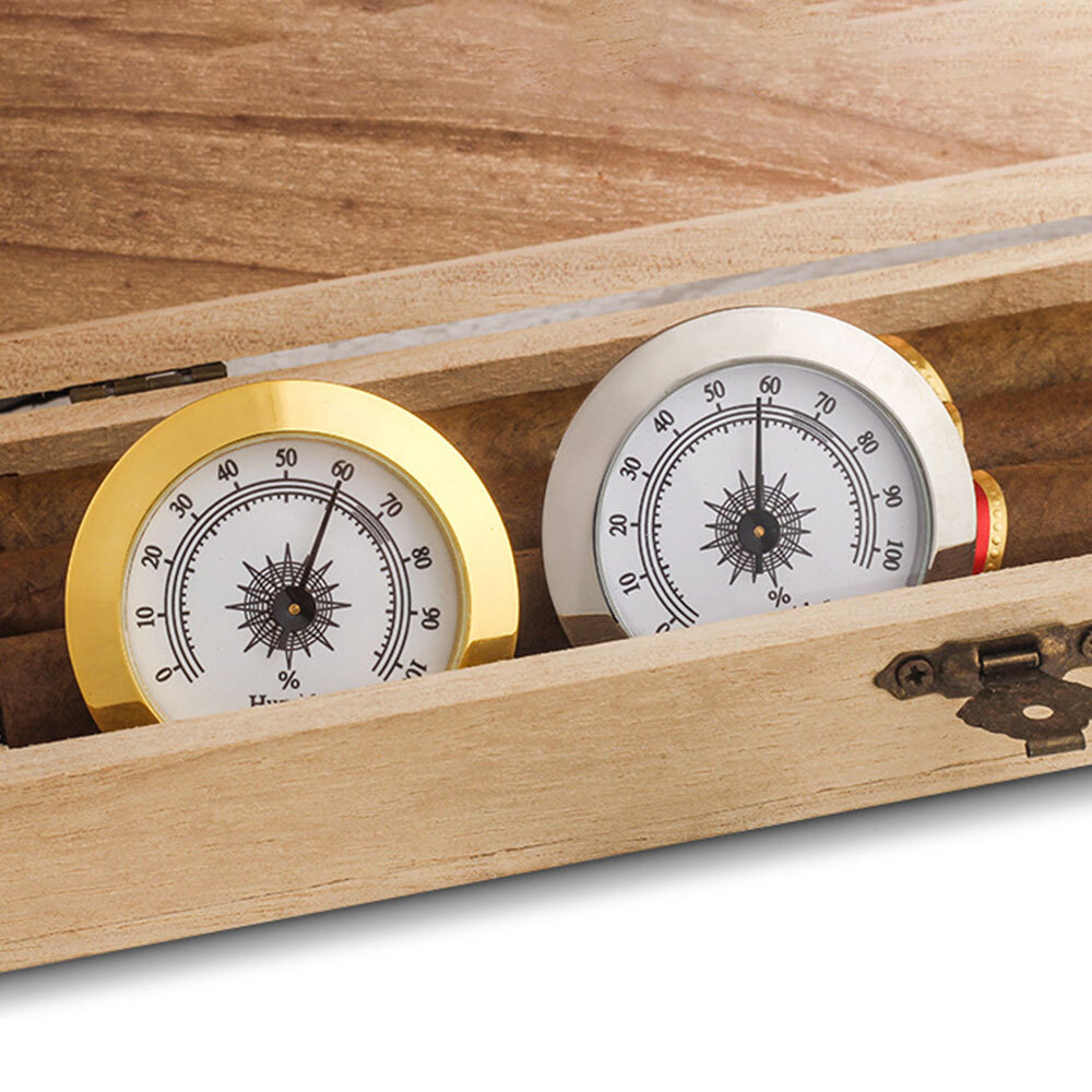 2Pieces 2 Inch Hygrometer Analog Mechanical Round Hygrometer Humidity