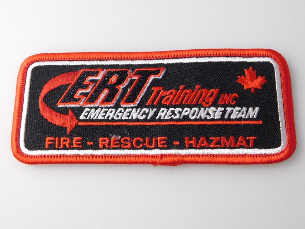 ERT TRAINING PATCH VINTAGE EMERGENCY RESPONSE TEAM FIRE RESQUE HAZMAT CANADA
