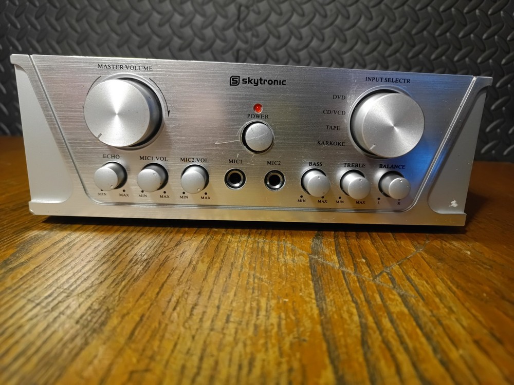 Skytronic Integrated Amplifier Hifi Separate With Karaoke Mic Inputs Working