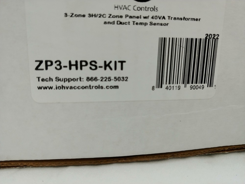 iO HVAC Controls ZP3-HPS-KIT 3-Zone 3H/2C Control Panel Kit