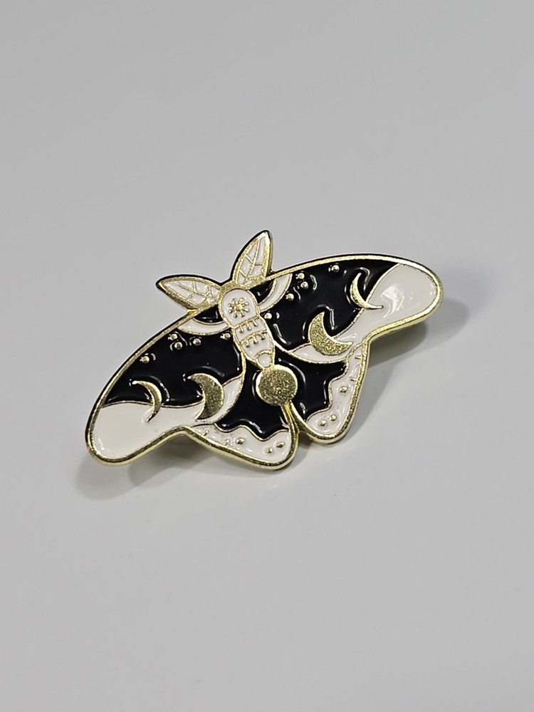 Butterfly Black & White Lapel Pin