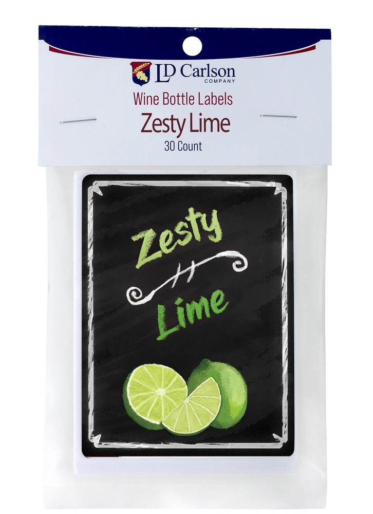 Zesty Lime Wine Labels 30/Pack Mist Collection