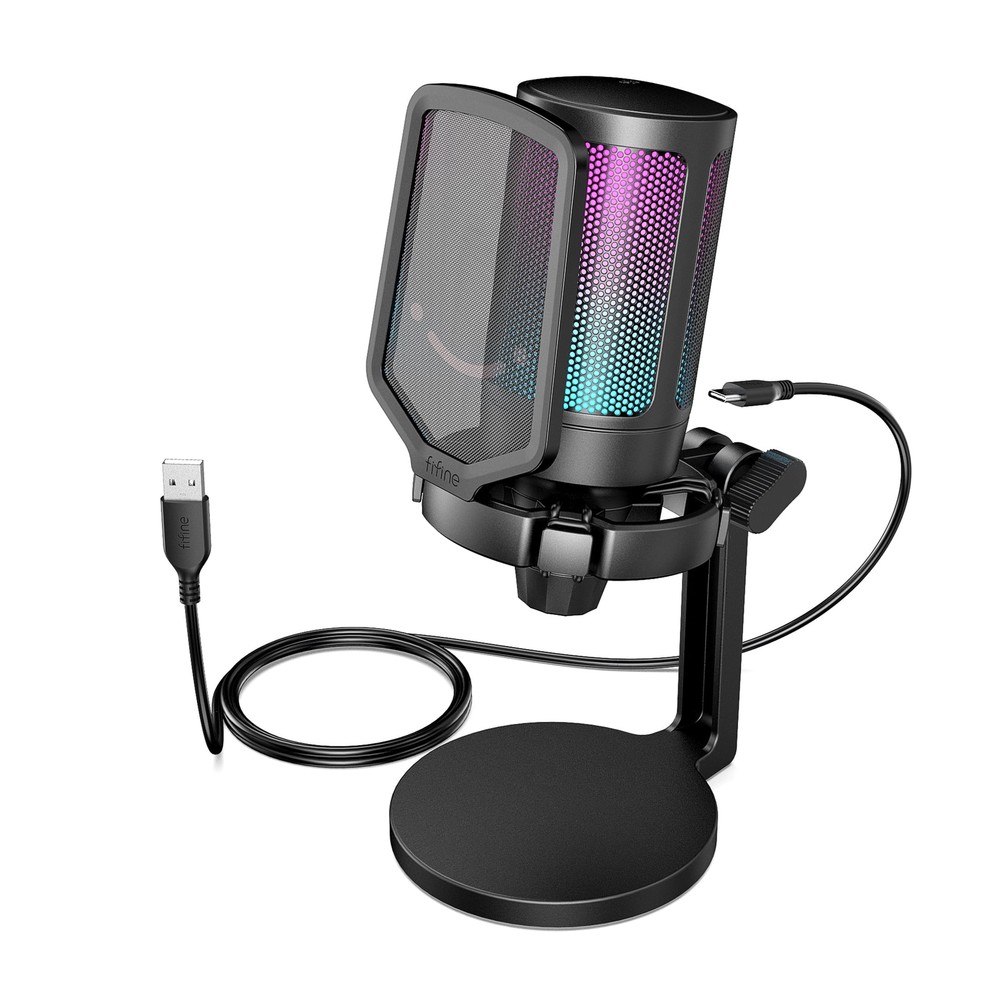 Gaming Streaming USB Condenser Microphone Computer, Console, PS5 Plug-and-Play