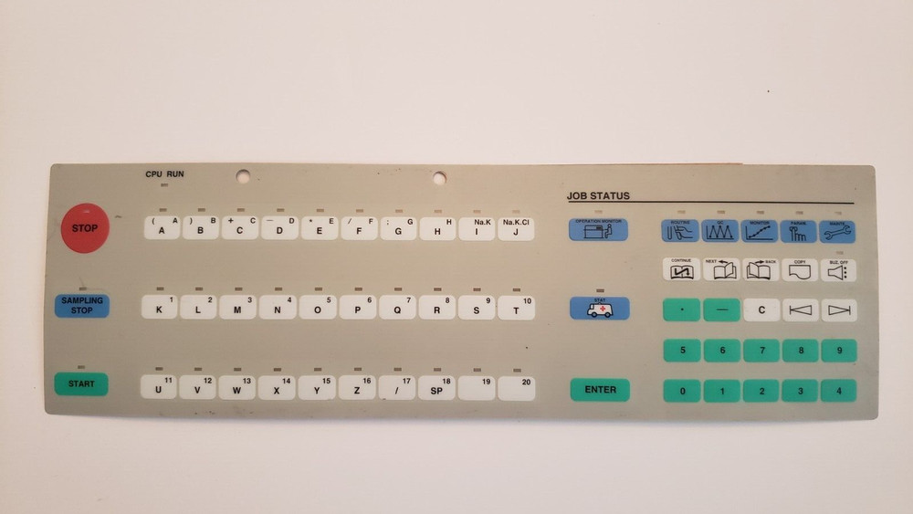 KEYBOARD OVERLAY FOR USE WITH HITACHI 704/705 CHEMISTRY ANALYZER