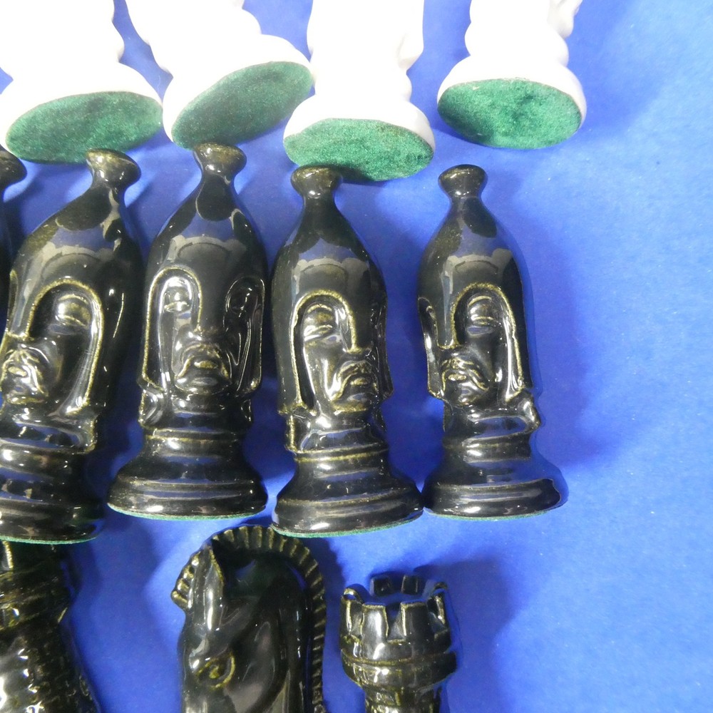 Duncan Ceramic Medieval Chess Set AS IS INCOMPLETE Replacement Pieces
