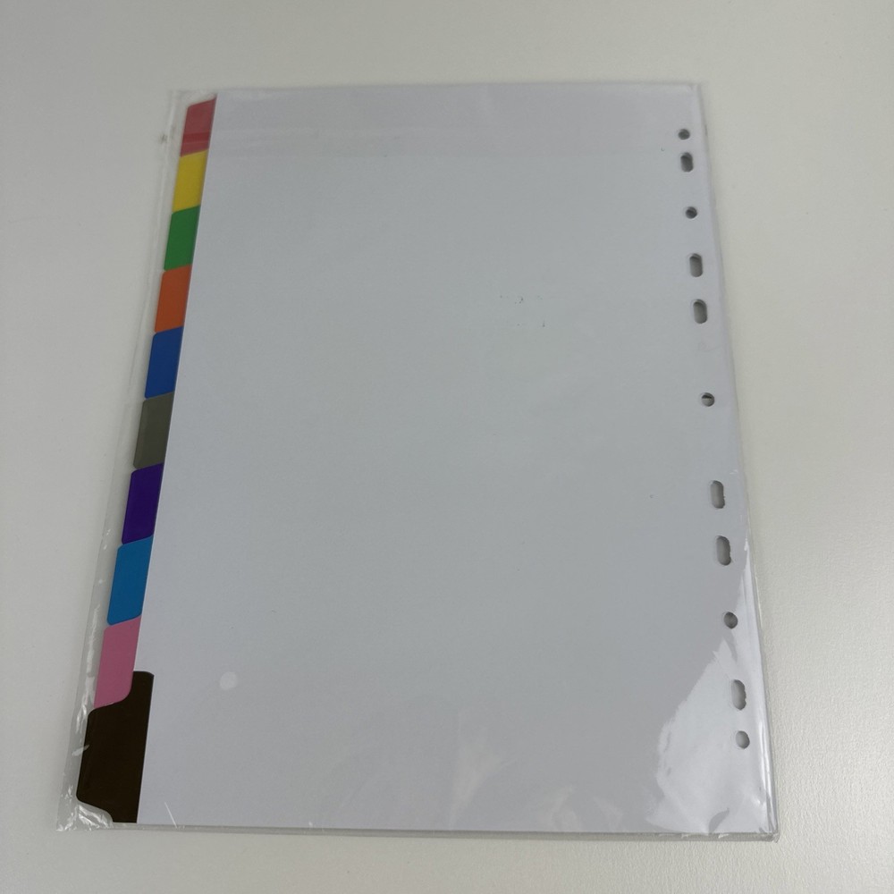 BULK 4 PACK Marbig A4 1-12 Tab Coloured Divider - 35019F