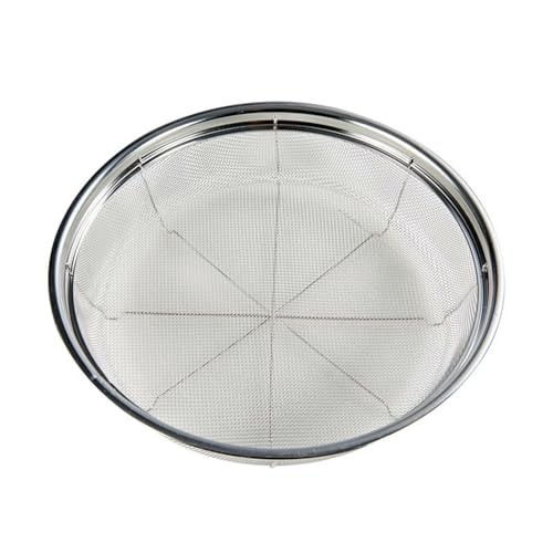 Fine Mesh Strainer for Kitchen, Stainless Steel Colander Φ：9.84 inch Flat Shape