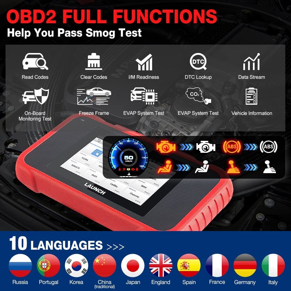 LAUNCH CRP123E OBD2 Scanner ABS SRS Code Reader Check Engine Car Diagnostic Tool