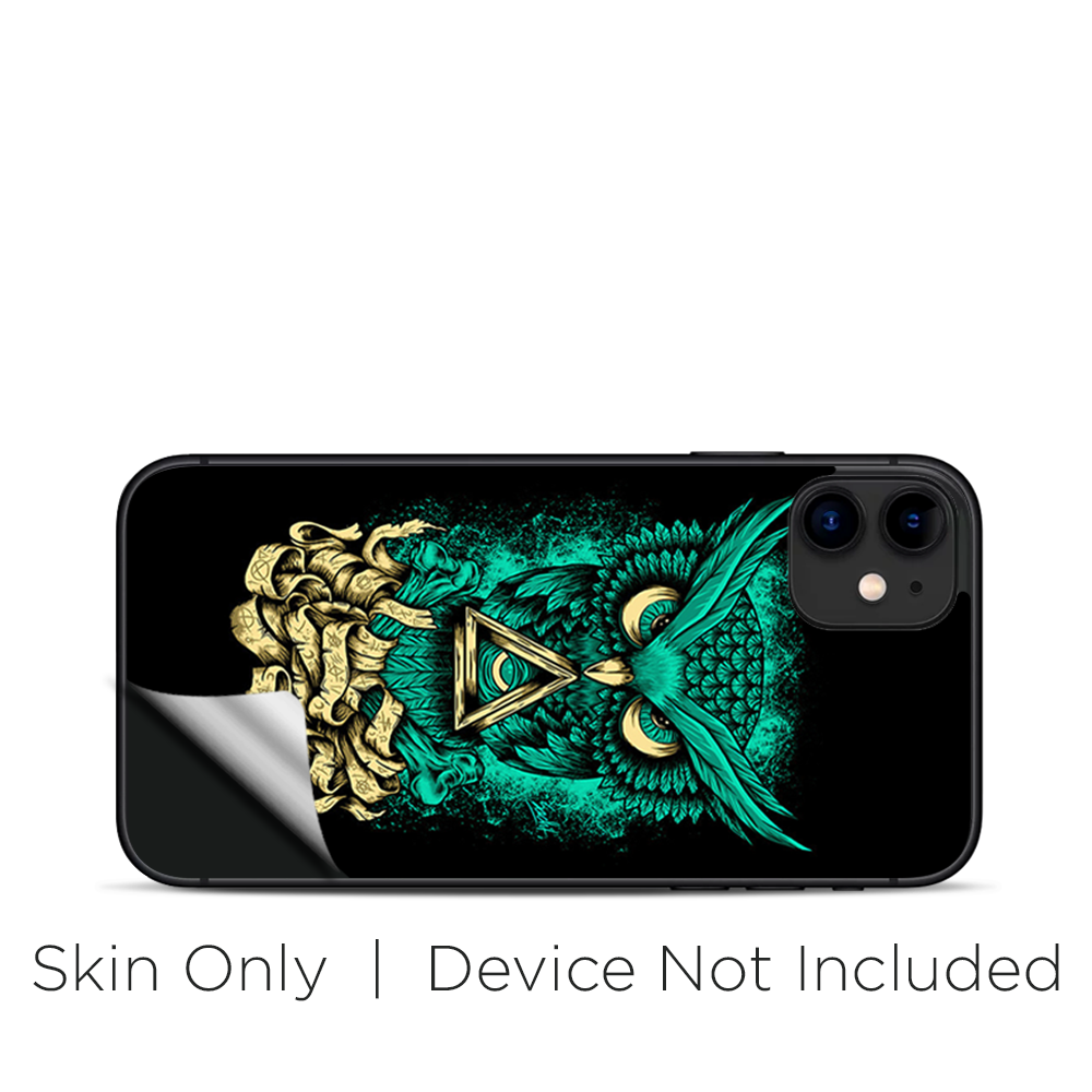 Skins Decal Wrap for Apple iPhone 11 - Awesome Owl Evil