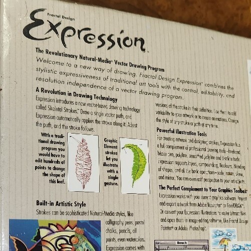 Expression Fractal Design Natural-Media Vector Drawing Tool Program Windows 1996