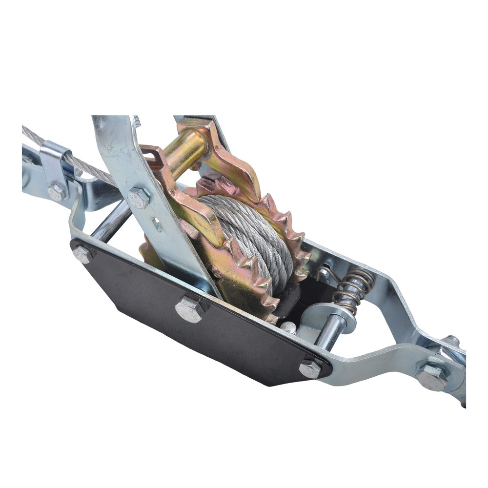 2 Ton 2 Hook Ratchet Come Along Puller & 2'' X 36" Axle Tie Down Strap w/ D Ring