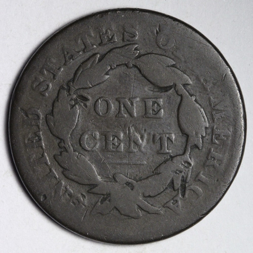 1833 Coronet Head Large Cent CHOICE GOOD E135 T