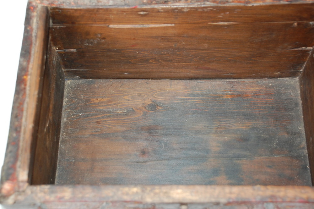 Antique Tibetan Leather Painted Trunk