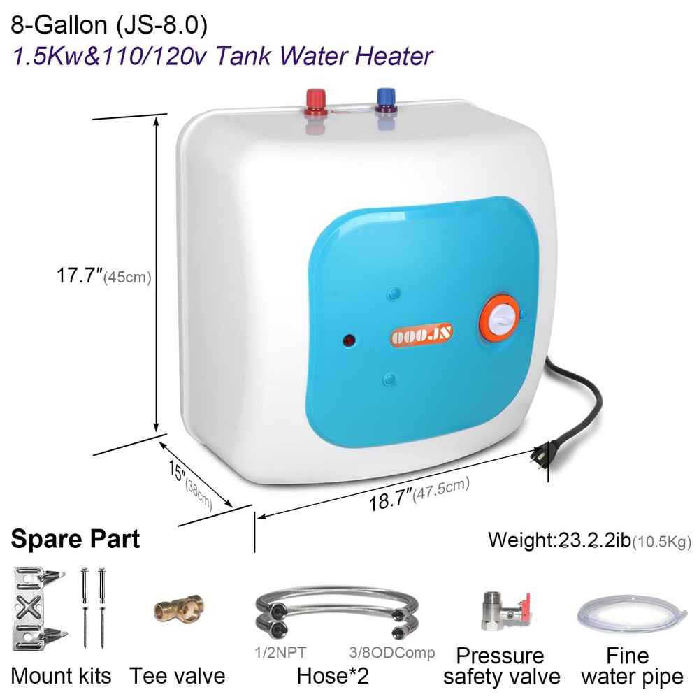 110V-120V 1440-1500W Instant Electric Hot Water Heater Under Kitchen Small Ta...