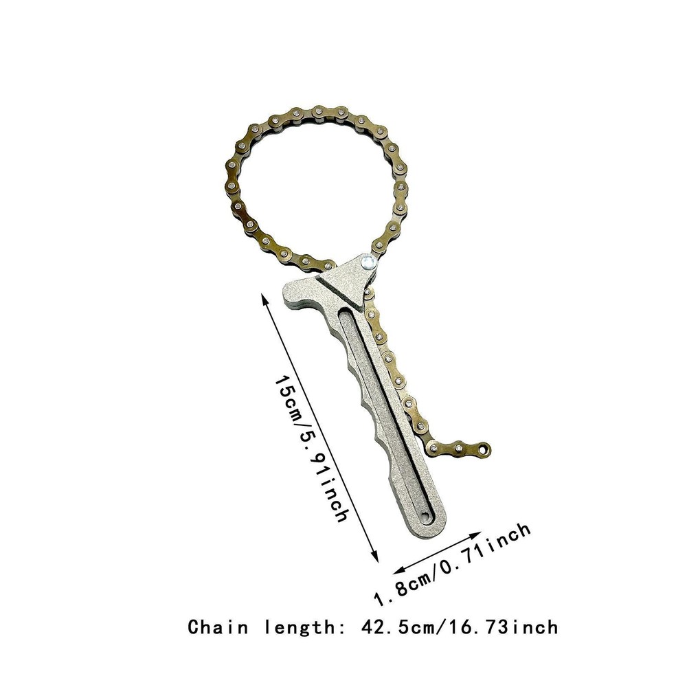 Chain Wrench Accessories Metal Sturdy Compact Multipurpose Tool