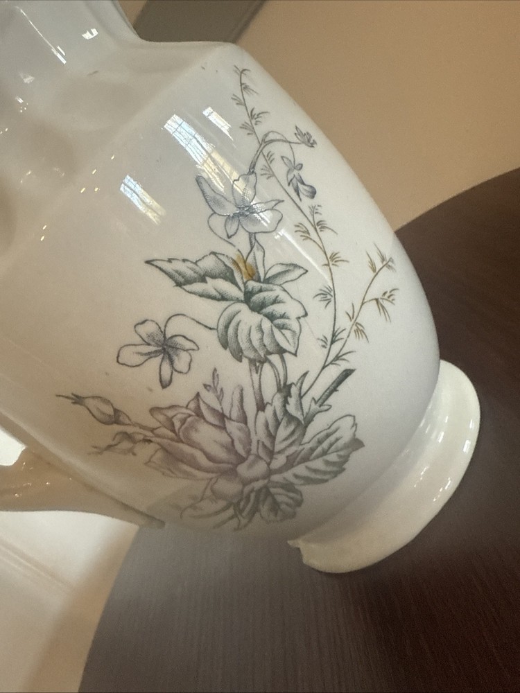 Vintage White Dakota Pottery Pitcher