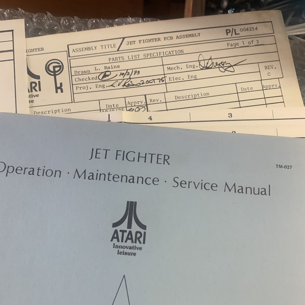 Original Jet Fighter Atari arcade Video game manual