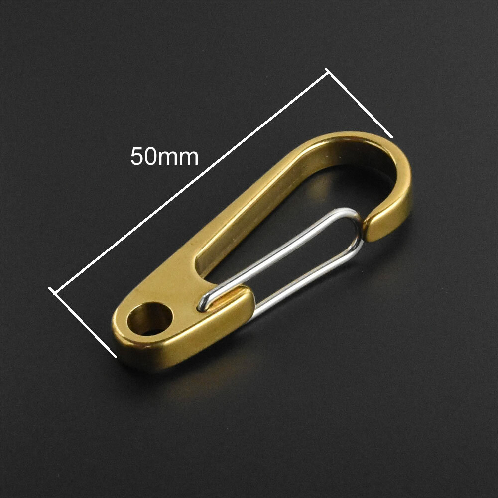 50mm Solid Brass Clasp Spring Snap Carabiner Hook Clip