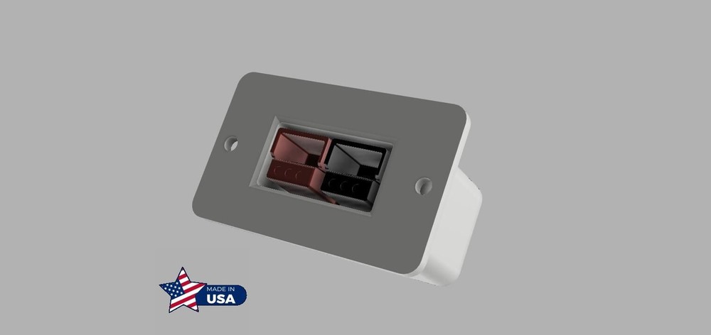 Panel Mount, Compatible With Anderson PowerPole PP75 75A Connector Pair