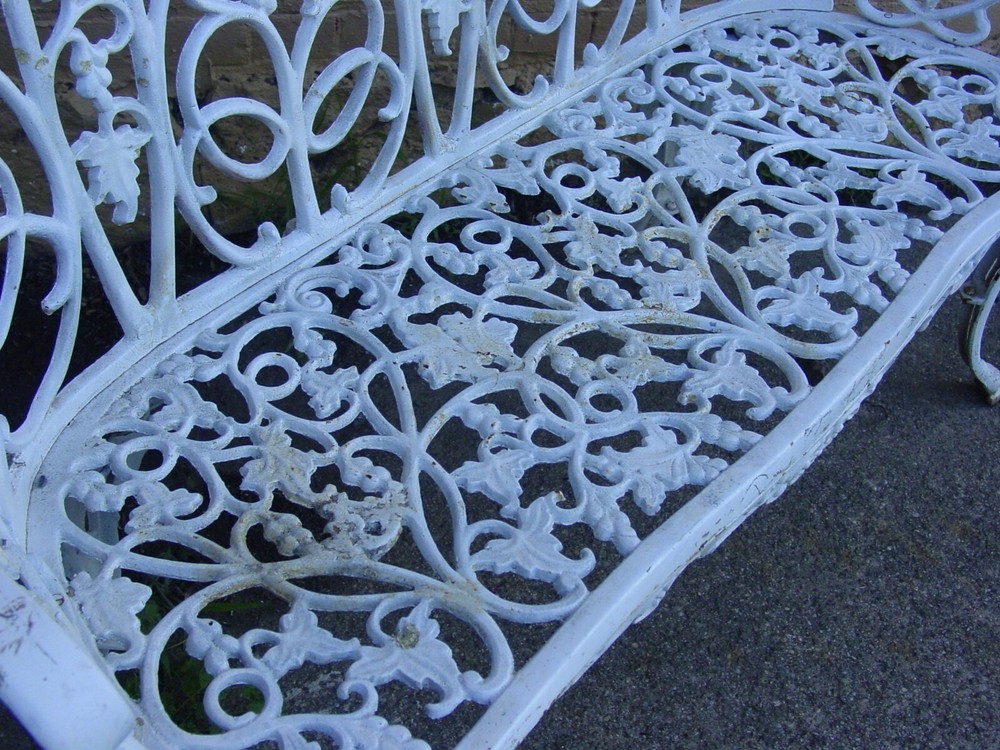 Cast iron antique garden bench floral pattern------16157