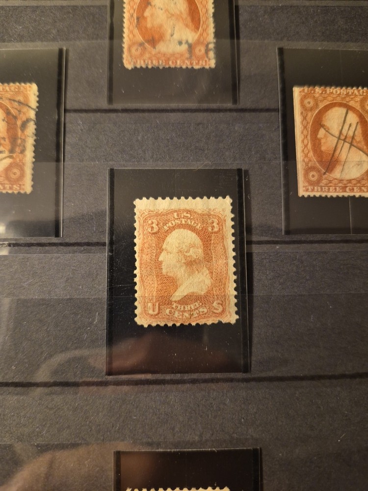 George washington 3 Cent BoB Group, Used N One MNH.