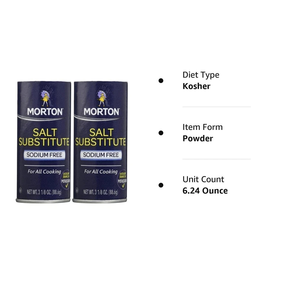 Morton Salt Substitute 3.12 oz 2 pk