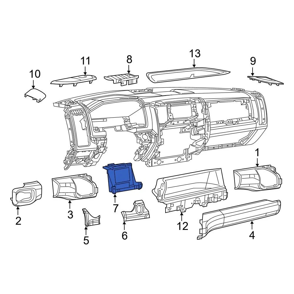 Ram 68502918AA GPS Navigation System Bracket