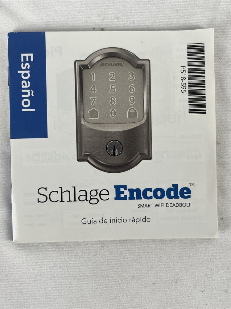 Schlage Encode Smart WiFi Deadbolt Door Lock Satin Nickel