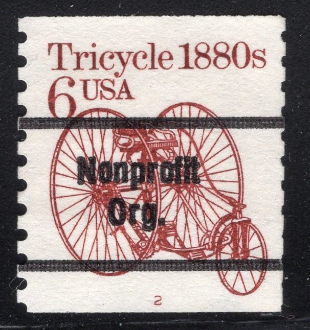 2126a  6c Tricycle - Precancel   - Plate # Single - Plate # 2 - Used