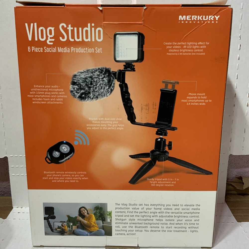 ⚡️ Merkury 6 PC Set Vlogging Kit - Ultimate Vlog Studio (Openbox)