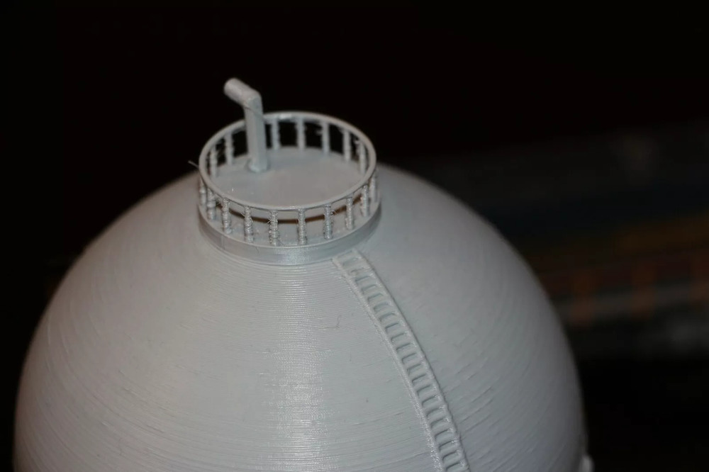 Model Natural Gas Storage Tank Custom HO scale train