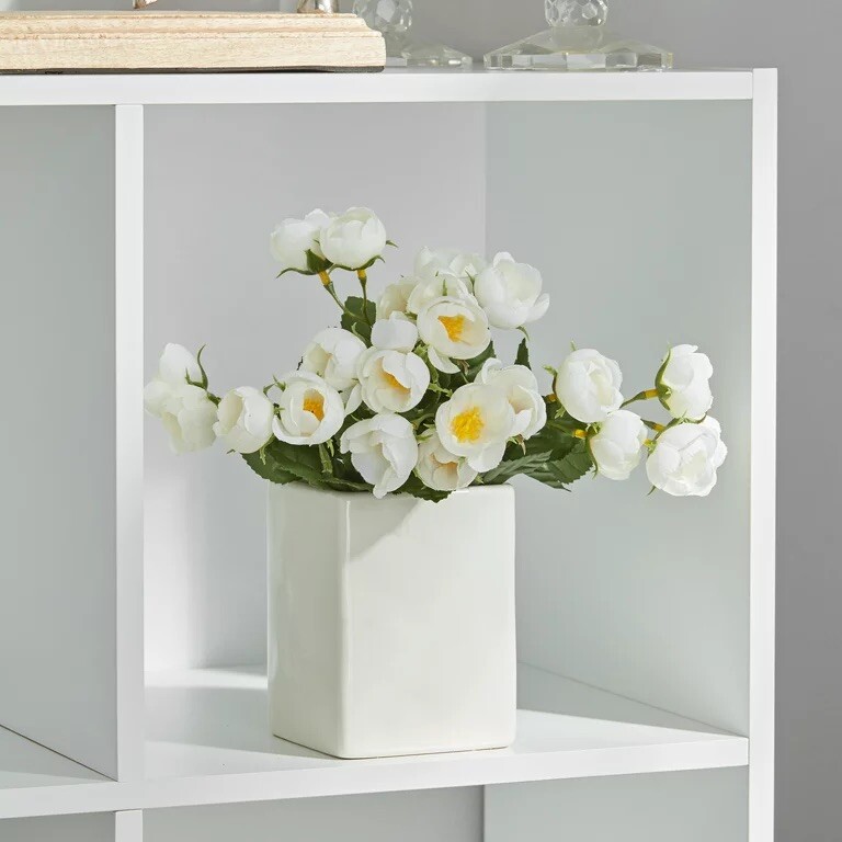 6-Cube Storage Organizer Available In White, Black,￼ Canyon Walnut, Rustic Brown