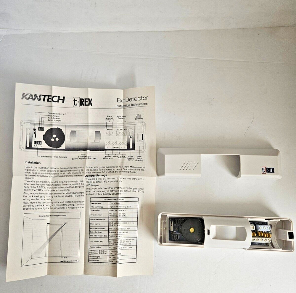 Kantech T.REX-XL2 Request-to-Exit Detector NEW