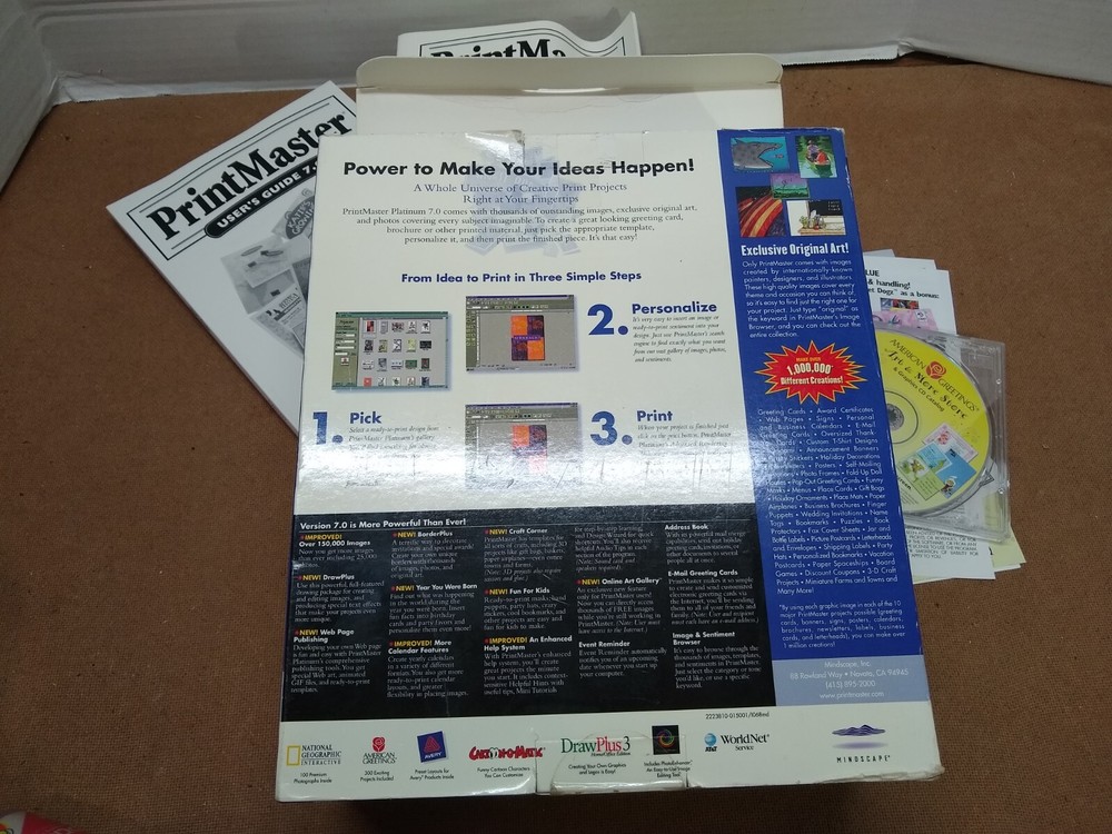 Vintage PrintMaster Platinum Program 7 plus art and graphics