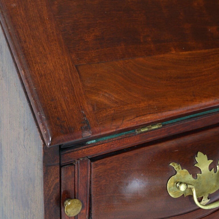 Chippendale Style Mahogany Serpentine Drop-Front Desk 20thC