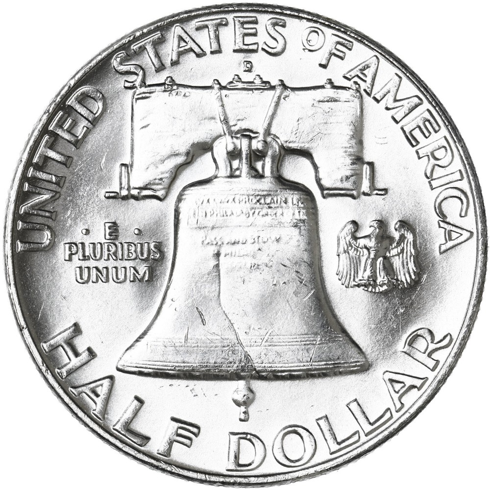 1961 D Franklin Half Dollar 90% Silver BU