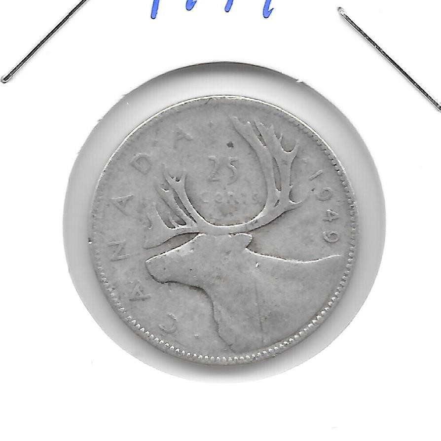 1949 CANADIAN 25 CENT QUARTER NICE (SILVER)