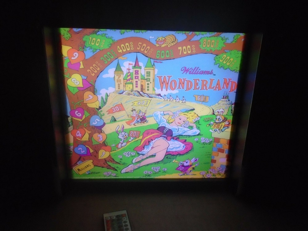 Williams Wonderland Pinball Head LED Display light box