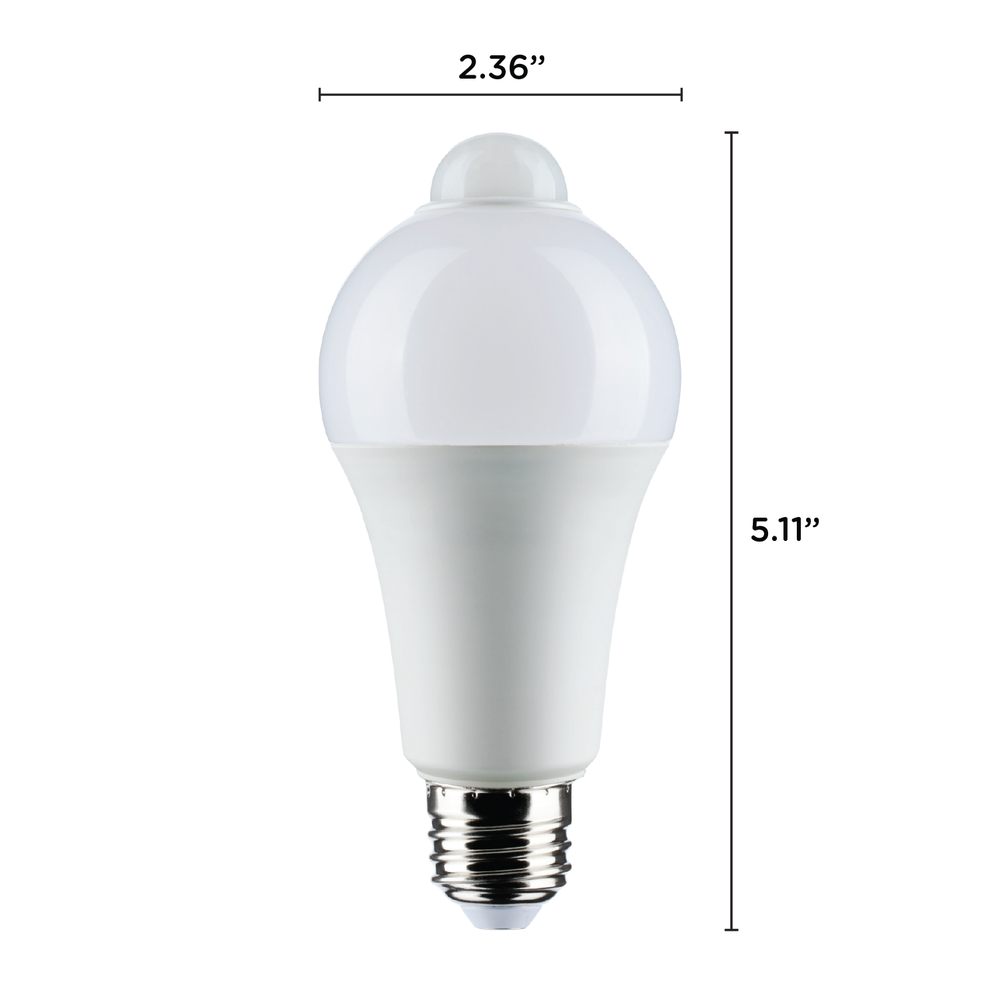 2 Pack Motion Sensor Light Bulb LED 12W 75W Equivalent A19 E26 3000K Soft White