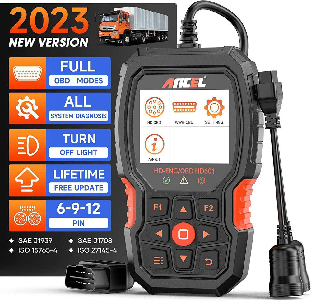 ANCEL HD601 All System Code Reader Diesel Heavy Duty Truck Scanner Diagnostic