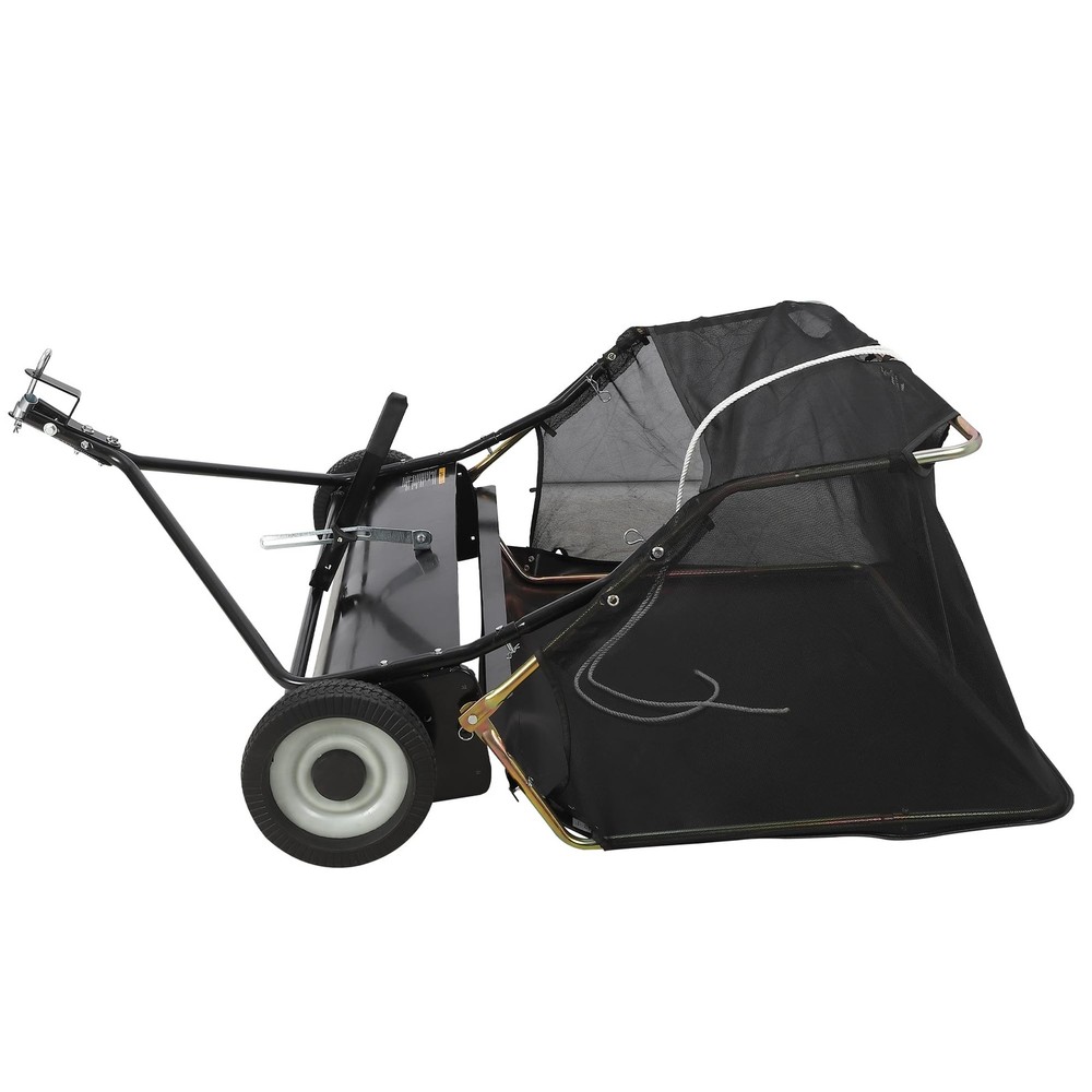 50" Lawn Sweeper Tow Behind,26Cu.Ft.Large Pull Behind Grass Sweeper,Adjustable