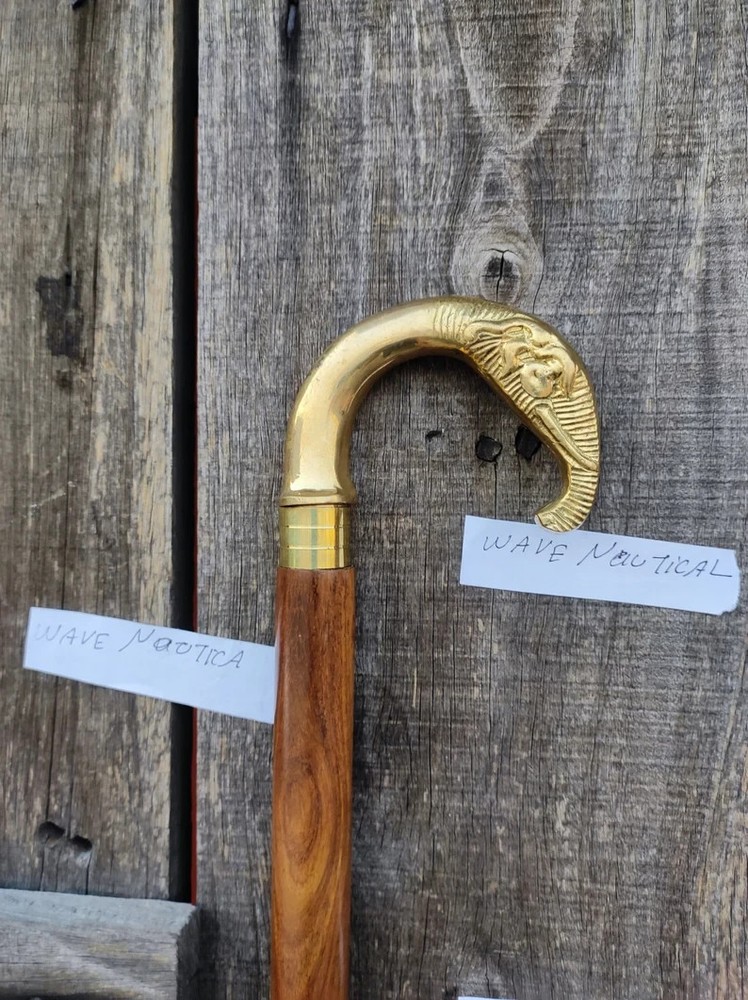 brass Handle Head Handmade walking stick Vintage Solid wands,Handle Cane,Handcra