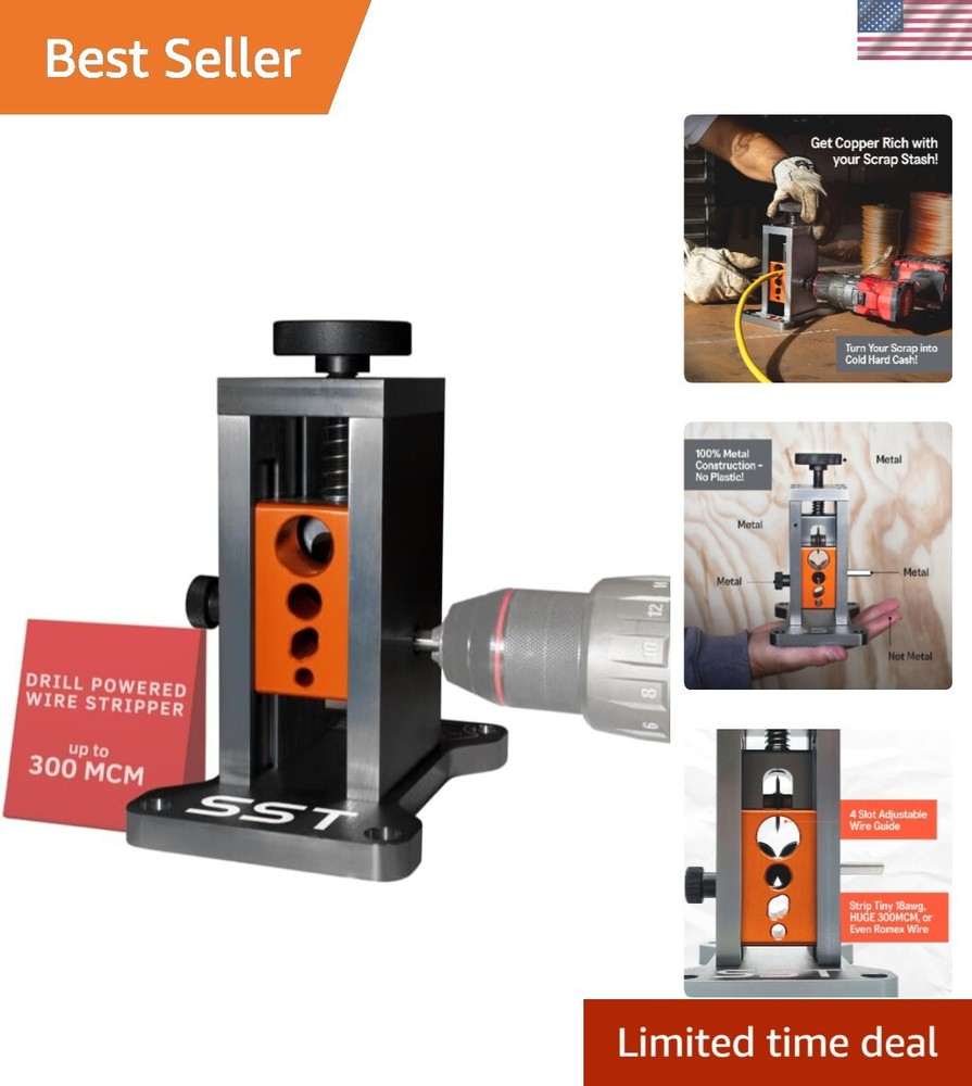 Heavy Duty Wire Stripper Machine | Drill-Powered Industrial Wire Stripping Ma...