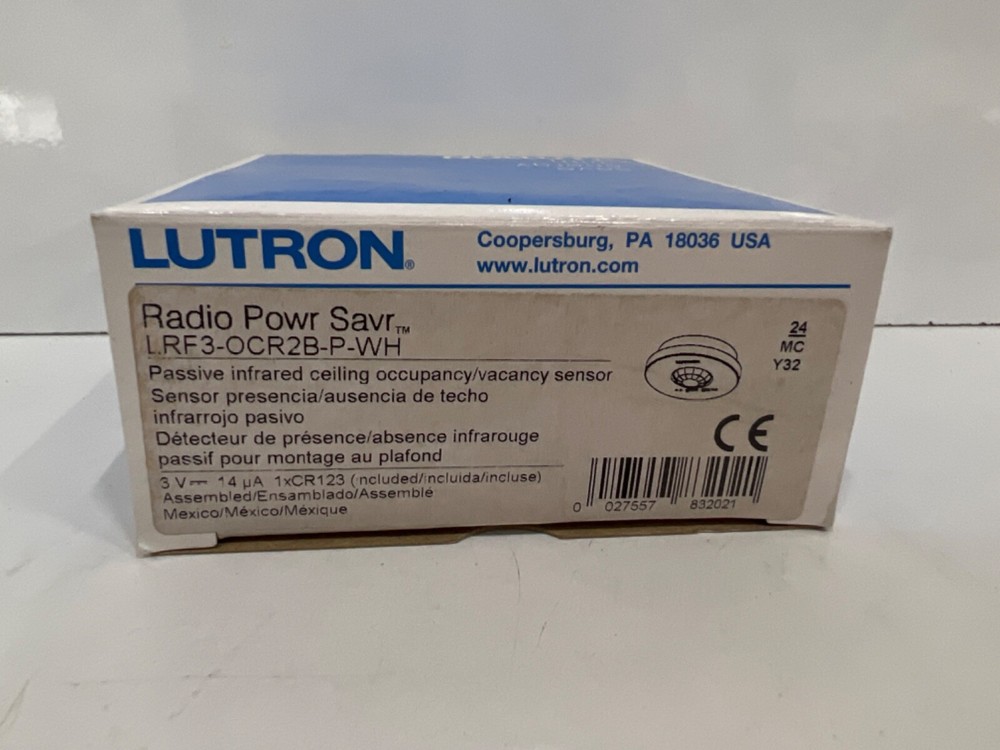 Lutron LRF3-OCR2B-P-WH Ceiling Vacancy Sensor