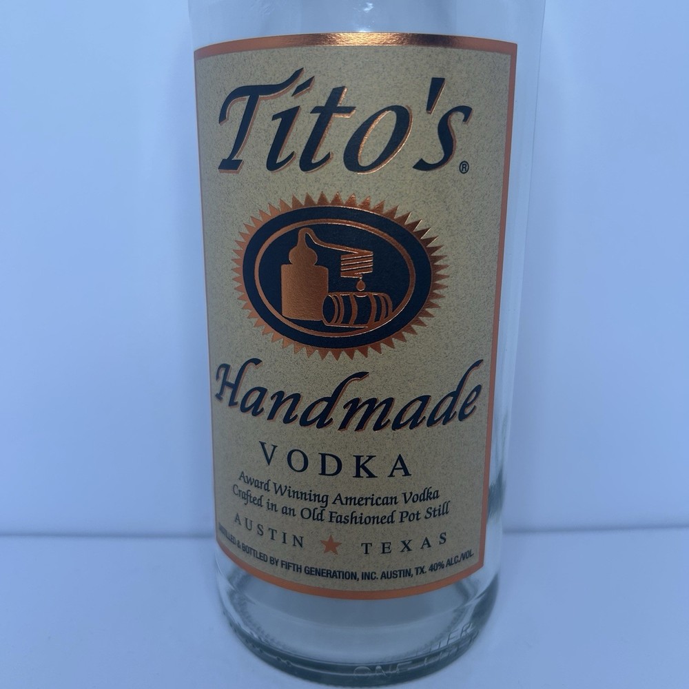 Tito's Handmade Vodka 1L Empty Bottle W/ Cap