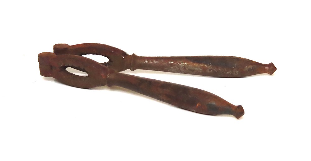 Vintage Cast Iron Handheld Reversible Hinged Nutcracker