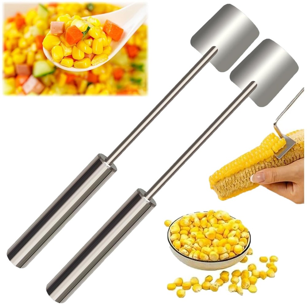 Corn Peeler, Corn Stripper, Long Handle Stainless Steel Corn Stripping Too Th...
