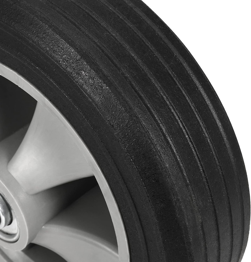 2 Pack 8-inch Solid Rubber Replacement Wheels for Hand Truck 5/8" Axle