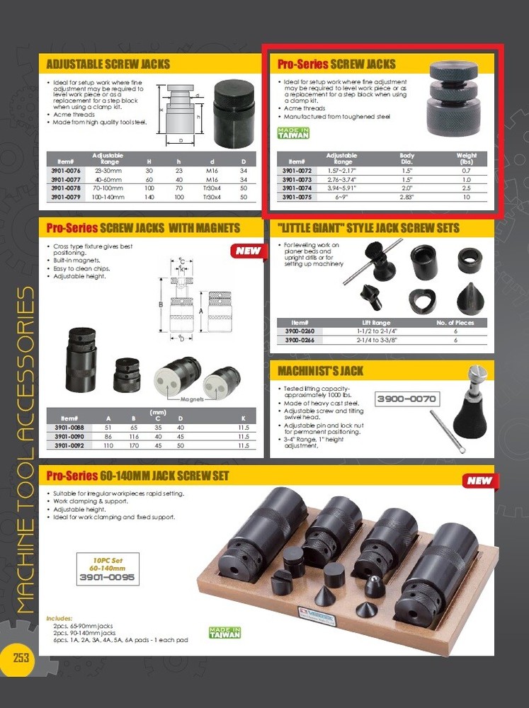 VERTEX PRO-SERIES 2.6-3.7" ADJUSTABLE SCREW JACK (3901-0073)